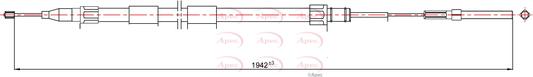 APEC CAB1210 - Cablu, frana de parcare - allinparts.ro