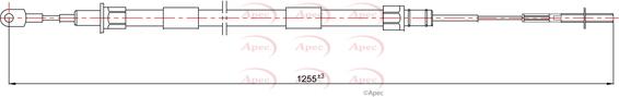 APEC CAB1222 - Cablu, frana de parcare - allinparts.ro