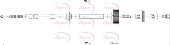 APEC CAB1791 - Cablu, frana de parcare - allinparts.ro