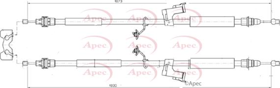 APEC CAB1741 - Cablu, frana de parcare - allinparts.ro