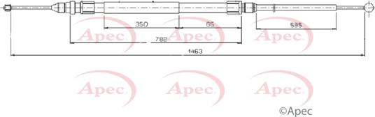 APEC CAB1750 - Cablu, frana de parcare - allinparts.ro