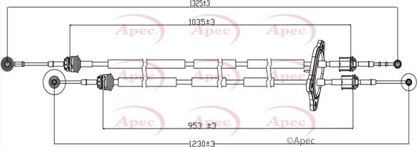 APEC CAB7034 - Cablu,transmisie manuala - allinparts.ro