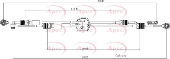 APEC CAB7025 - Cablu,transmisie manuala allinparts.ro