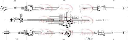 APEC CAB7020 - Cablu,transmisie manuala allinparts.ro