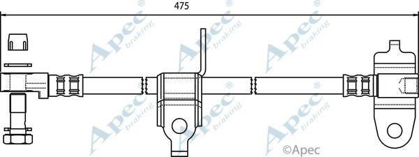 APEC HOS3557 - Furtun frana - allinparts.ro