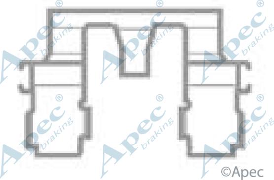APEC KIT413 - Set accesorii, placute frana allinparts.ro