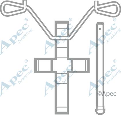 APEC KIT412 - Set accesorii, placute frana allinparts.ro