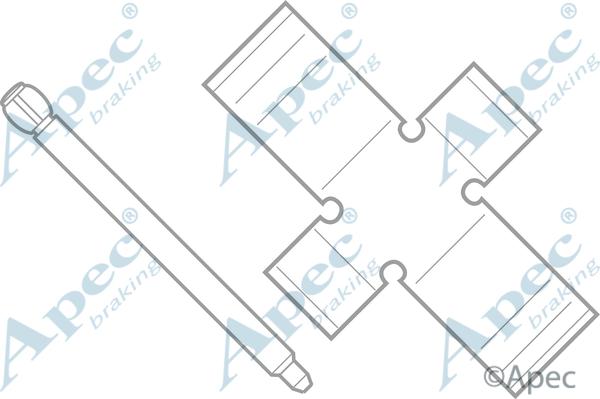 APEC KIT424 - Set accesorii, placute frana allinparts.ro