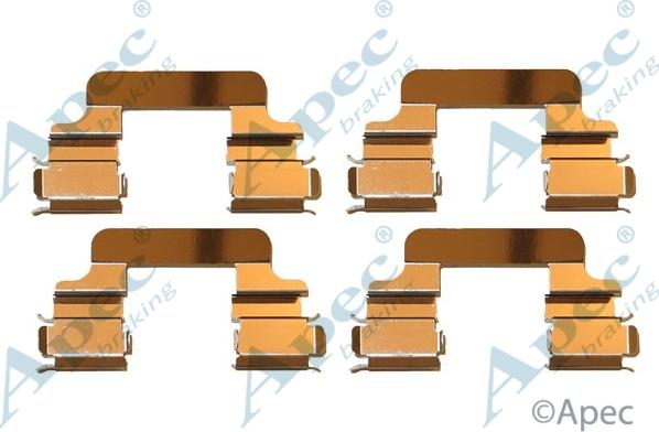 APEC KIT593 - Set accesorii, placute frana allinparts.ro