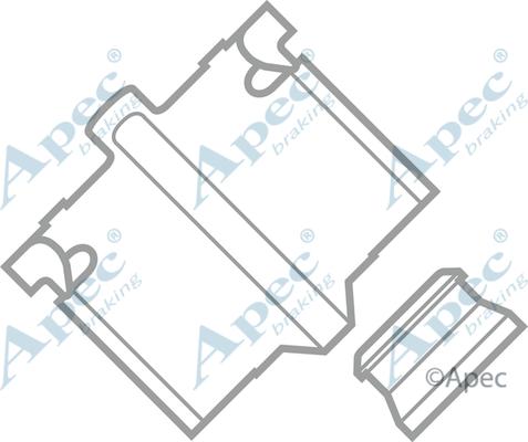APEC KIT552 - Set accesorii, placute frana allinparts.ro