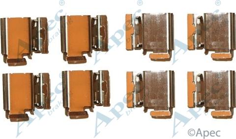 APEC KIT568 - Set accesorii, placute frana allinparts.ro