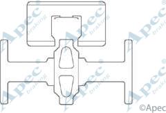 APEC KIT532 - Set accesorii, placute frana allinparts.ro