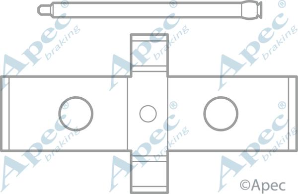 APEC KIT1095 - Set accesorii, placute frana - allinparts.ro
