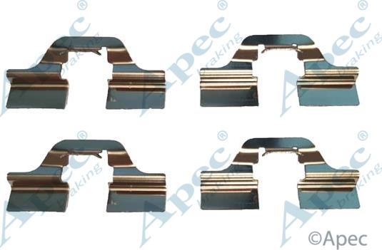 APEC KIT1044 - Set accesorii, placute frana allinparts.ro