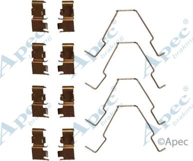 APEC KIT1046 - Set accesorii, placute frana allinparts.ro