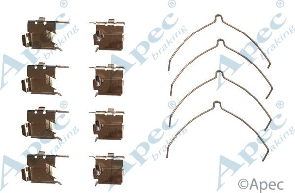 APEC KIT1006 - Set accesorii, placute frana allinparts.ro