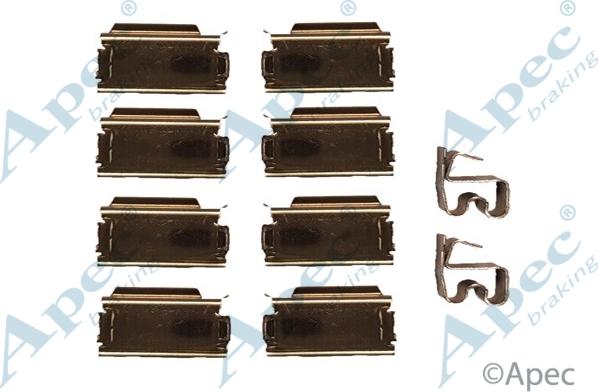 APEC KIT1014 - Set accesorii, placute frana allinparts.ro