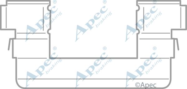 APEC KIT1016 - Set accesorii, placute frana allinparts.ro