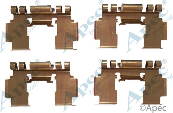 APEC KIT1018 - Set accesorii, placute frana allinparts.ro