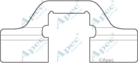 APEC KIT1134 - Set accesorii, placute frana - allinparts.ro