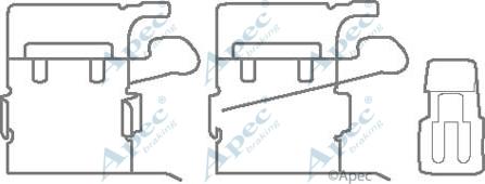 APEC KIT1136 - Set accesorii, placute frana allinparts.ro