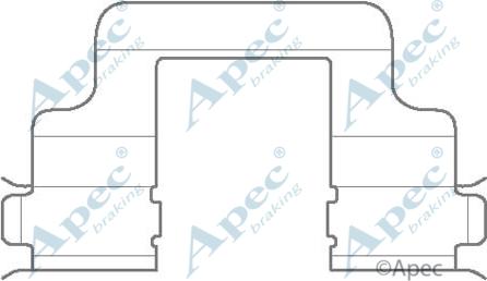 APEC KIT1130 - Set accesorii, placute frana - allinparts.ro