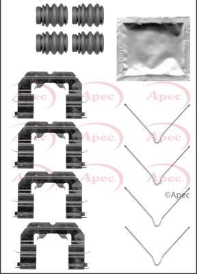 APEC KIT1353 - Set accesorii, placute frana allinparts.ro