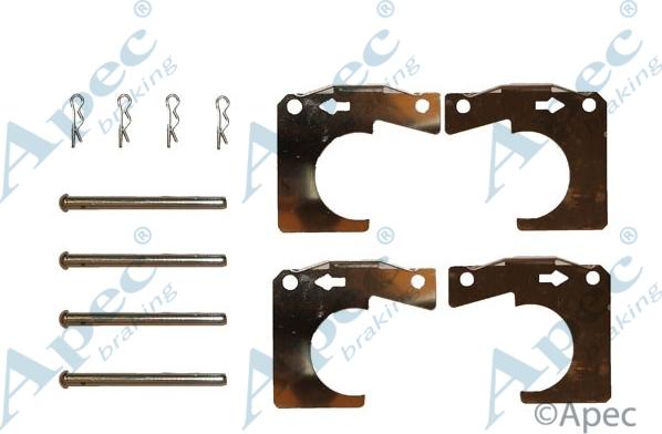 APEC KIT257 - Set accesorii, placute frana allinparts.ro