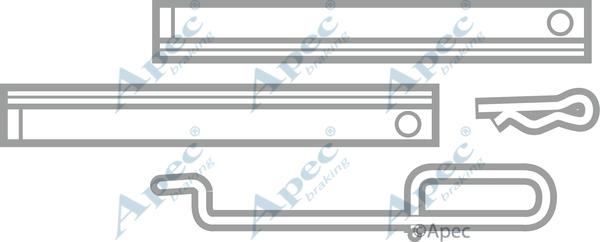 APEC KIT283 - Set accesorii, placute frana - allinparts.ro