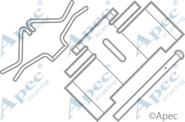 APEC KIT229 - Set accesorii, placute frana allinparts.ro