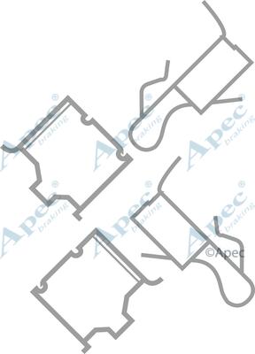 APEC KIT275 - Set accesorii, placute frana - allinparts.ro