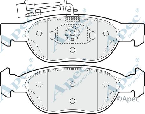 APEC PAD949 - Set placute frana,frana disc allinparts.ro
