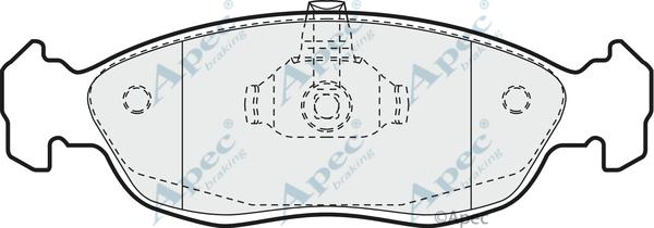 APEC PAD951 - Set placute frana,frana disc - allinparts.ro