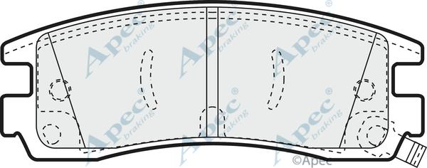 APEC PAD989 - Set placute frana,frana disc allinparts.ro