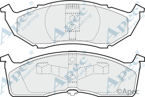 APEC PAD986 - Set placute frana,frana disc allinparts.ro