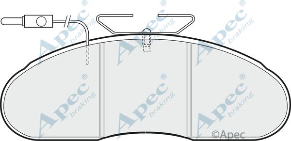 APEC PAD677 - Set placute frana,frana disc allinparts.ro