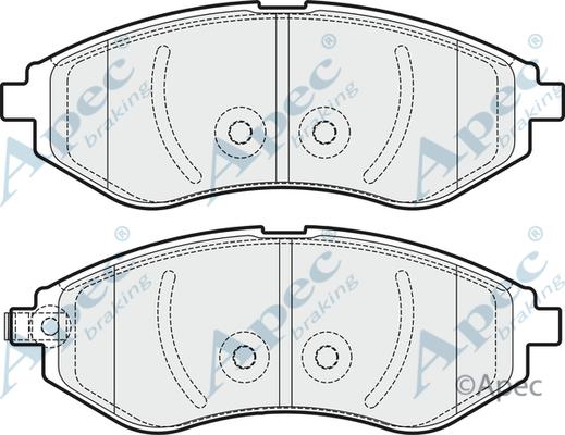 APEC PAD1984 - Set placute frana,frana disc - allinparts.ro