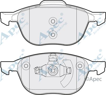APEC PAD1415 - Set placute frana,frana disc allinparts.ro