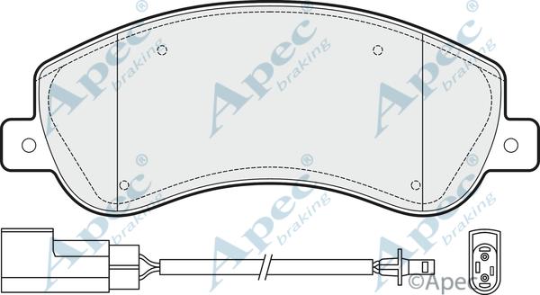 APEC PAD1475 - Set placute frana,frana disc allinparts.ro