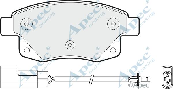 APEC PAD1477 - Set placute frana,frana disc allinparts.ro