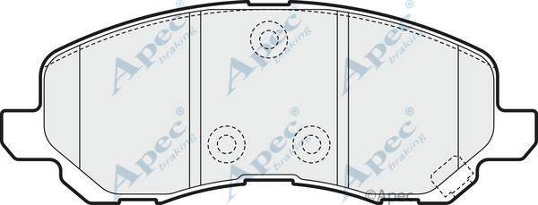 APEC PAD1545 - Set placute frana,frana disc allinparts.ro