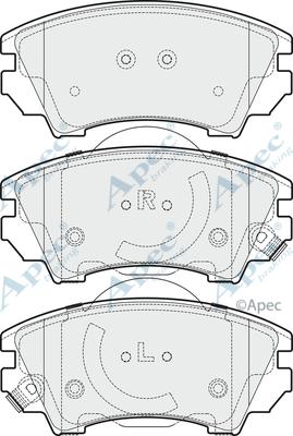 APEC PAD1684 - Set placute frana,frana disc allinparts.ro