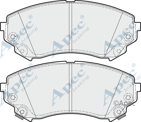 APEC PAD1639 - Set placute frana,frana disc - allinparts.ro