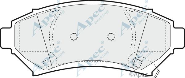 APEC PAD1002 - Set placute frana,frana disc allinparts.ro