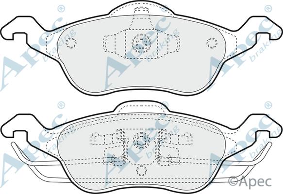 APEC PAD1034 - Set placute frana,frana disc allinparts.ro