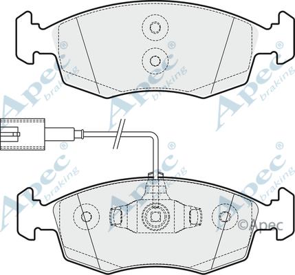 APEC PAD1845 - Set placute frana,frana disc allinparts.ro