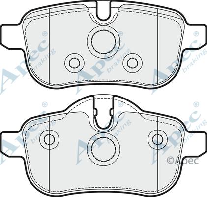 APEC PAD1740 - Set placute frana,frana disc - allinparts.ro