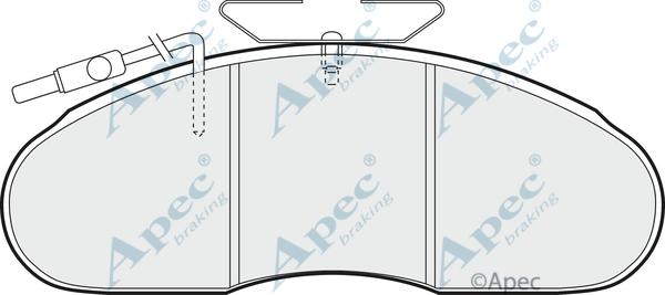 APEC PAD838 - Set placute frana,frana disc - allinparts.ro