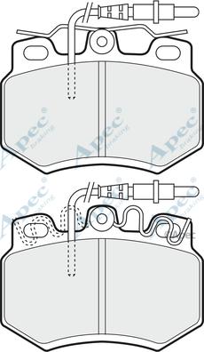 APEC PAD828 - Set placute frana,frana disc allinparts.ro