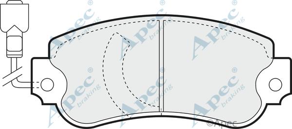 APEC PAD342 - Set placute frana,frana disc allinparts.ro